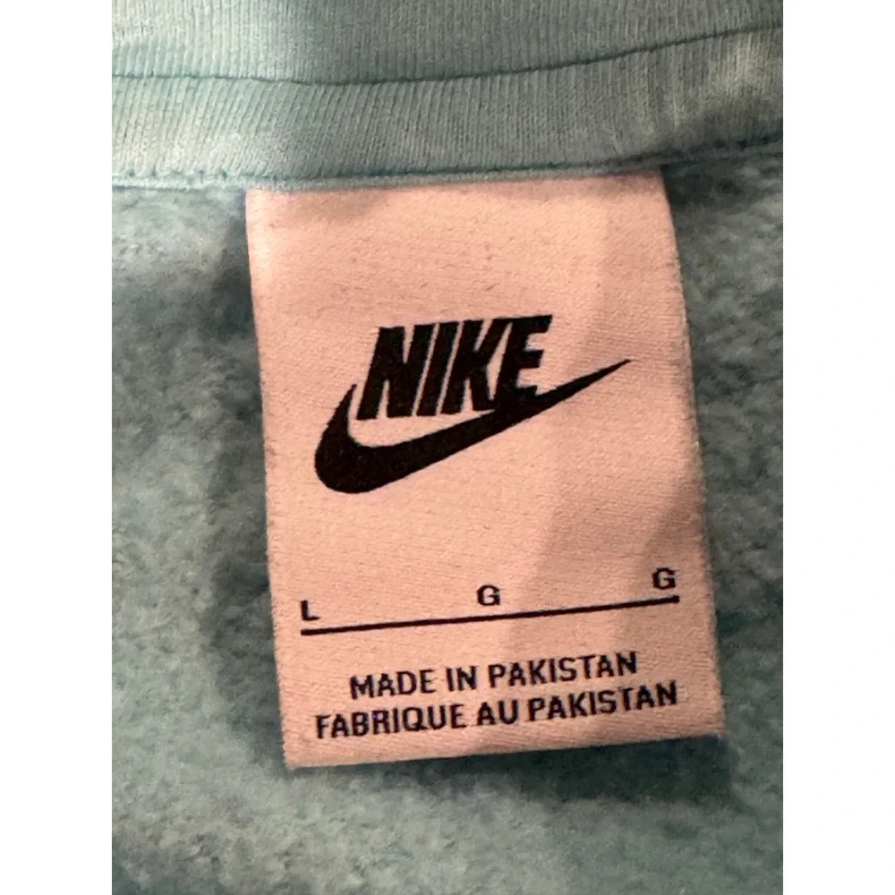 Nike Women's Light Aqua Pullover Hoodie Sweatshirt‎ Size Large